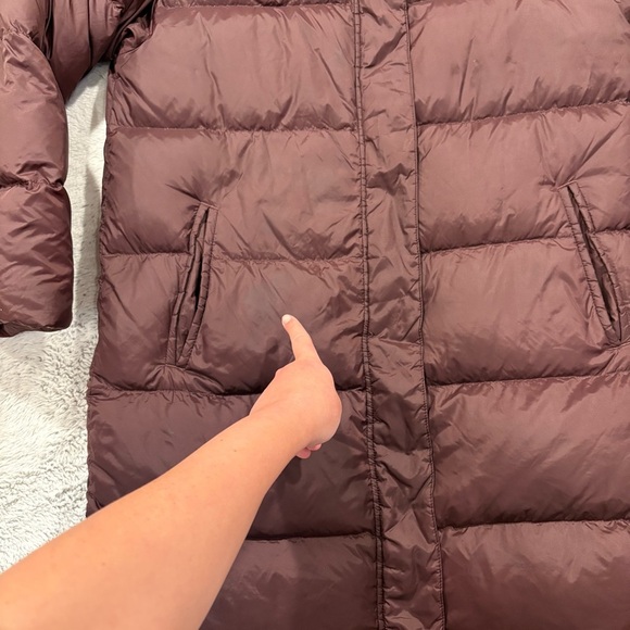 Eileen Fisher Classic Funnel Neck Down Parka Long‎ Puffer Oversize Plush Size S - Picture 8 of 15